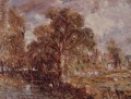 Scène sur une rivière2 paysage romantique John Constable